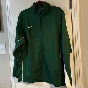 Lk new Men’s Nike jacket medium green white full zip dri fit men M athletic top